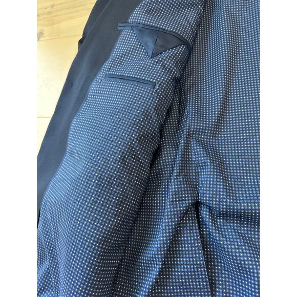 Men's Michael Kors Navy Suit Jacket/Blazer/Sportscoat Size 48R Business - Picture 6 of 8